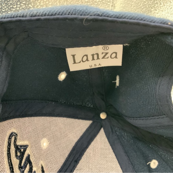 Las Vegas Baseball Hat Blue and Trimmed in White Adjustable Strap Made by Lanza - Picture 8 of 9